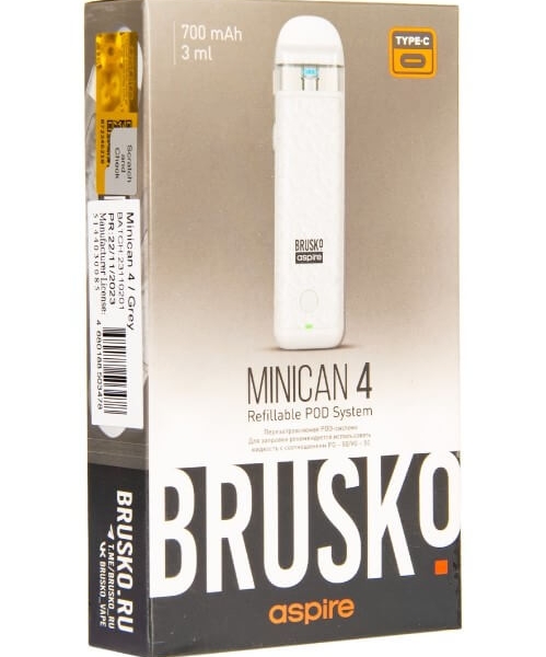 Купить Brusko Minican 4 700 mAh 3мл (Белый)
