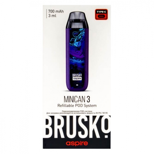 Купить Brusko Minican 3 700 mAh (Тёмно-фиолетовый флюид)